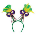 Mardi Gras Mask w/ Feather Boppers